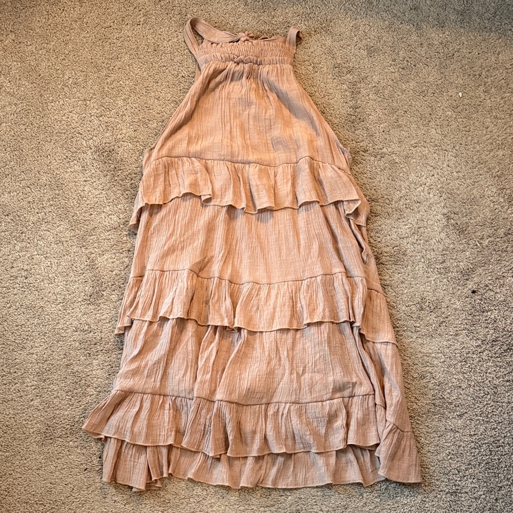 Ruffle Mauve Dress - Size Large